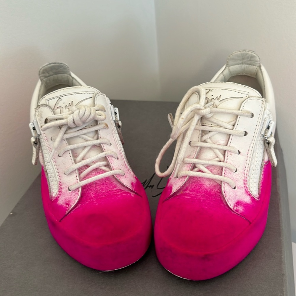 Giuseppe Zanotti tie dye pink/white shoes